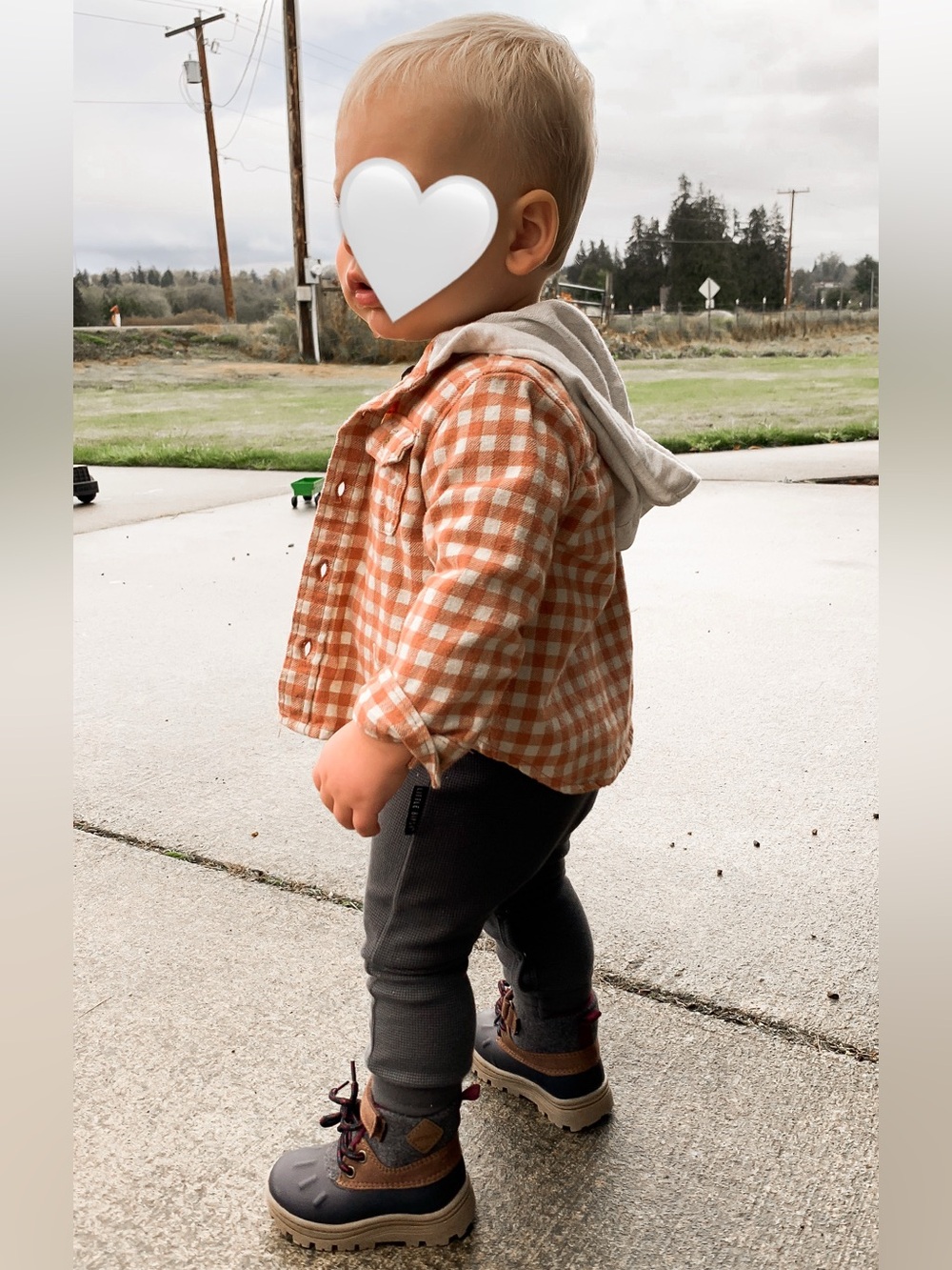 Toddler Hooded Flannel Shirt